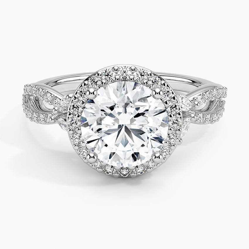 Luxe Willow Halo Diamond Engagement Ring