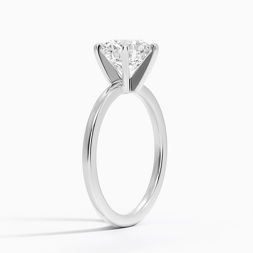 Six-Prong Petite Comfort Fit 1.5mm Solitaire Engagement Ring