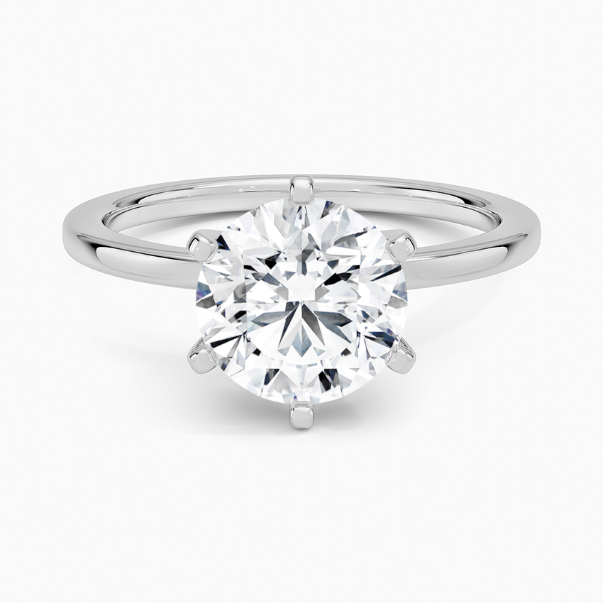 Six-Prong Petite Comfort Fit 1.5mm Solitaire Engagement Ring