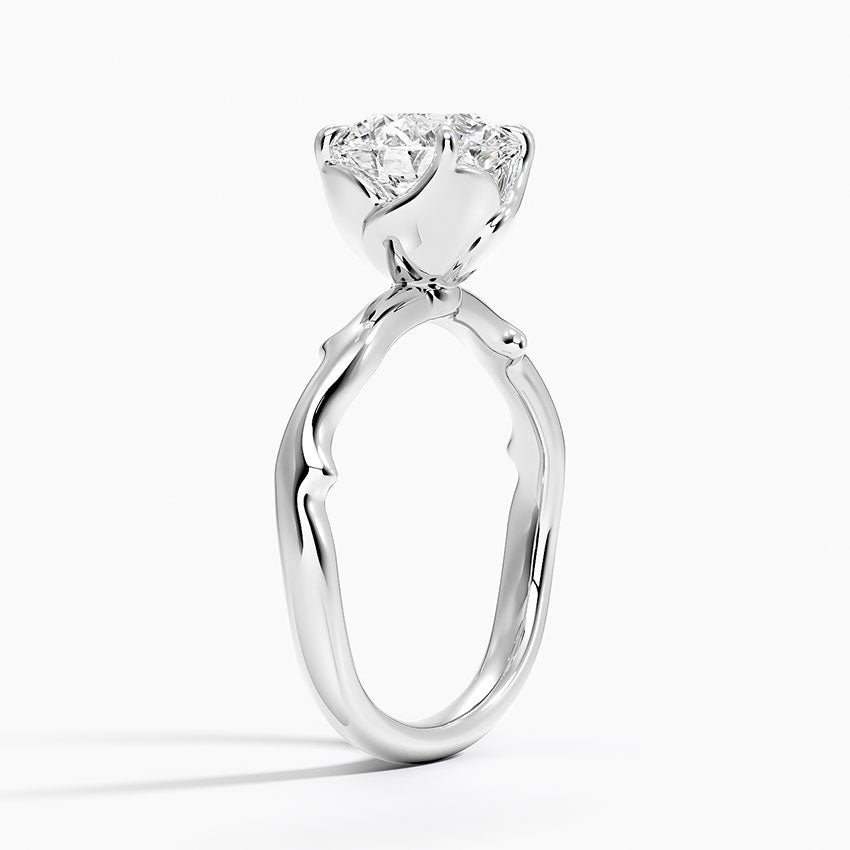 Rose Thorn Solitaire Engagement Ring