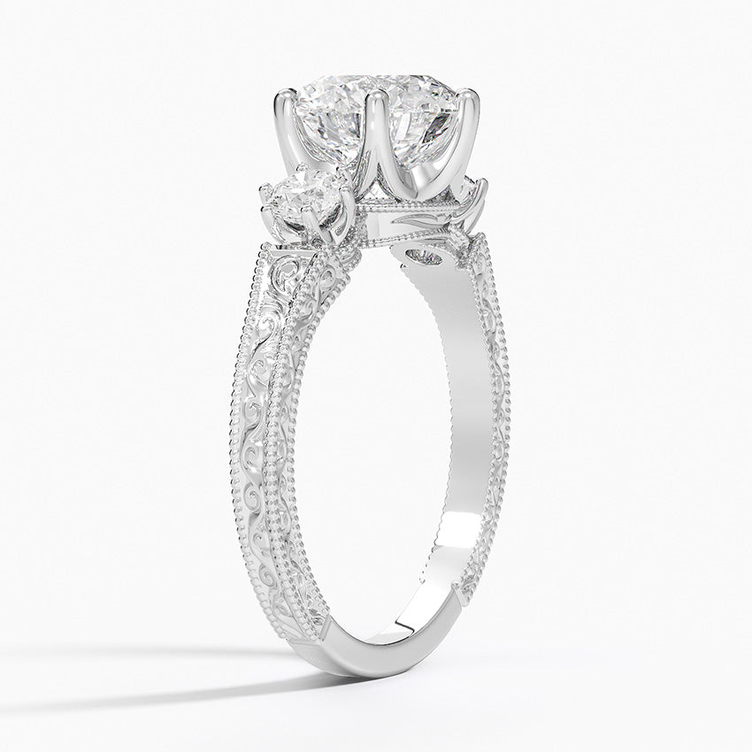 Hudson Three Stone Diamond Engagement Ring