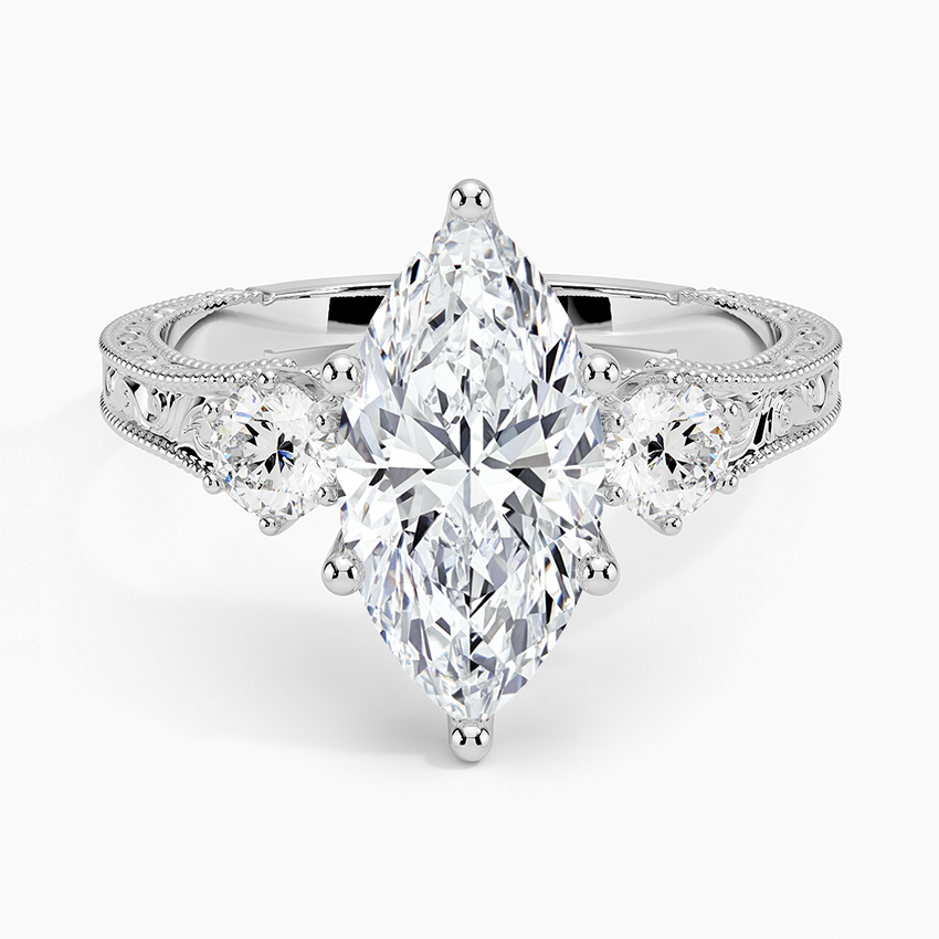 Hudson Three Stone Diamond Engagement Ring