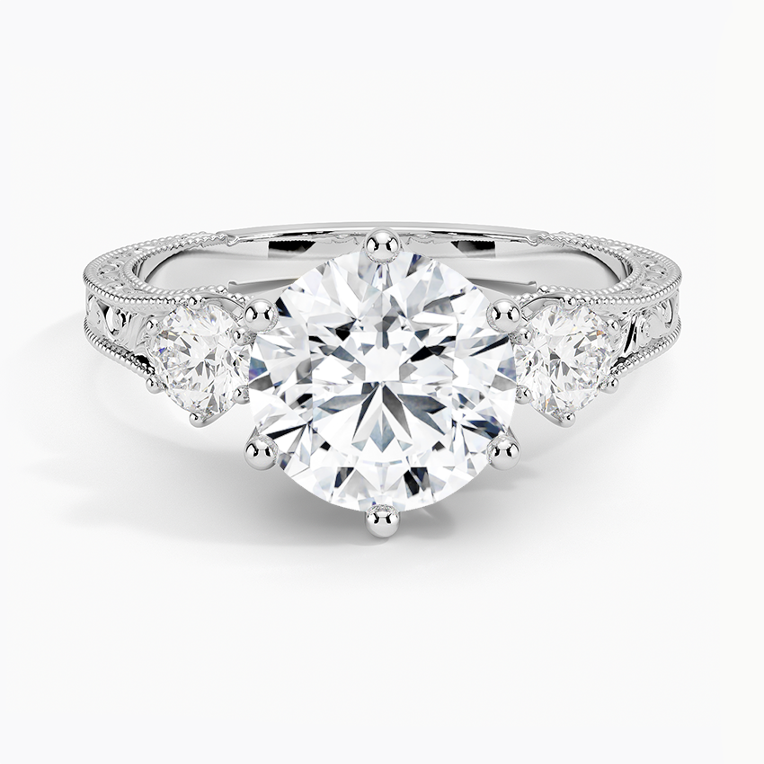 Hudson Three Stone Diamond Engagement Ring