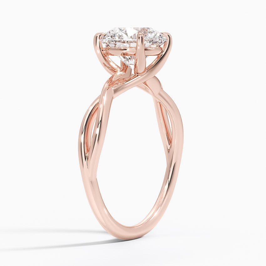 Alya Twist Solitaire Engagement Ring