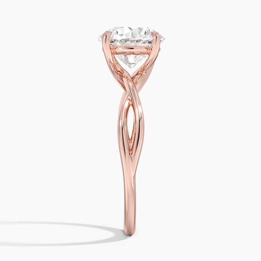 Alya Twist Solitaire Engagement Ring