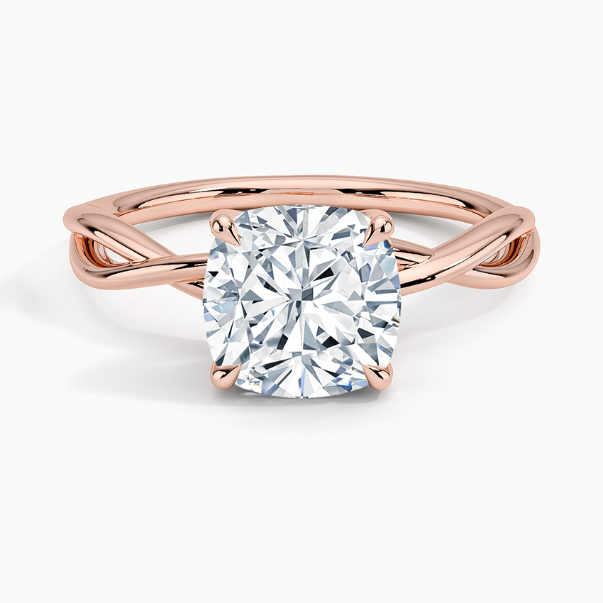 Alya Twist Solitaire Engagement Ring