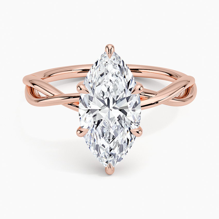 Alya Twist Solitaire Engagement Ring