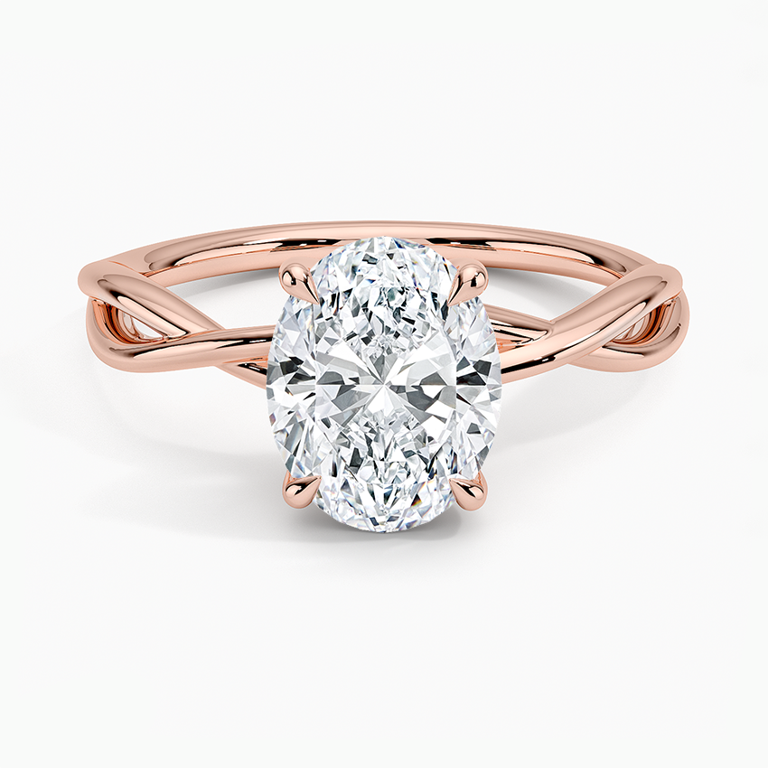 Alya Twist Solitaire Engagement Ring