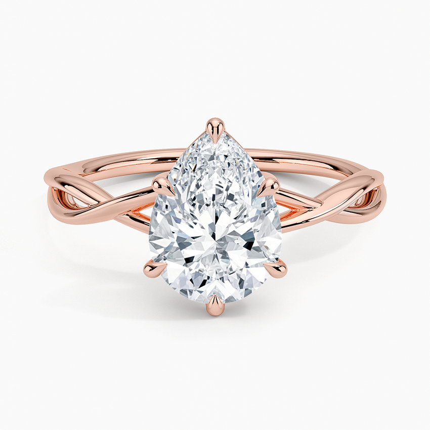 Alya Twist Solitaire Engagement Ring