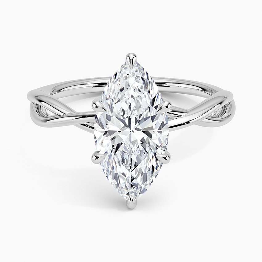 Alya Twist Solitaire Engagement Ring