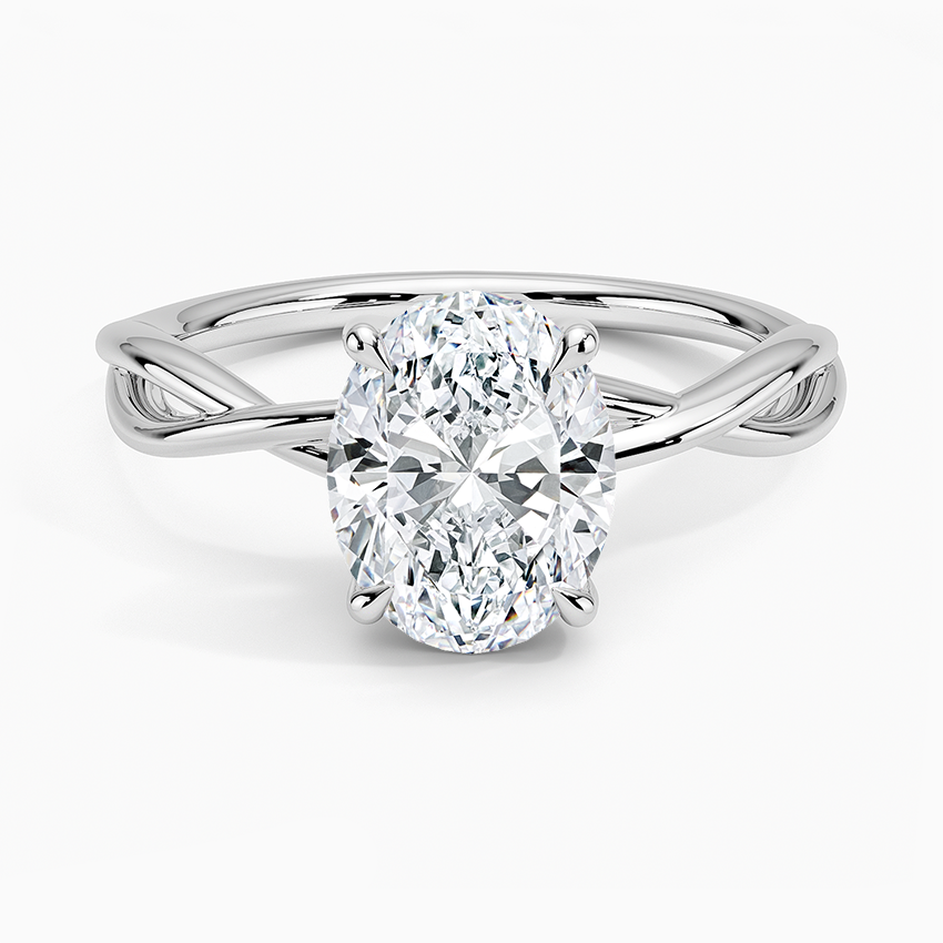 Alya Twist Solitaire Engagement Ring