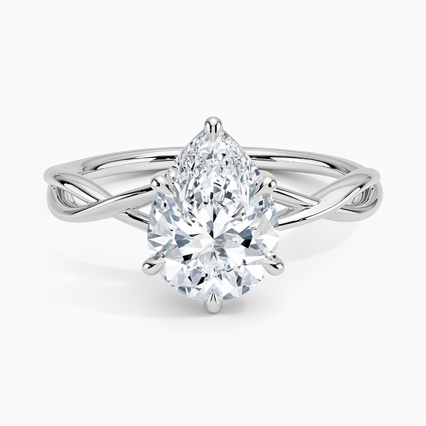 Alya Twist Solitaire Engagement Ring