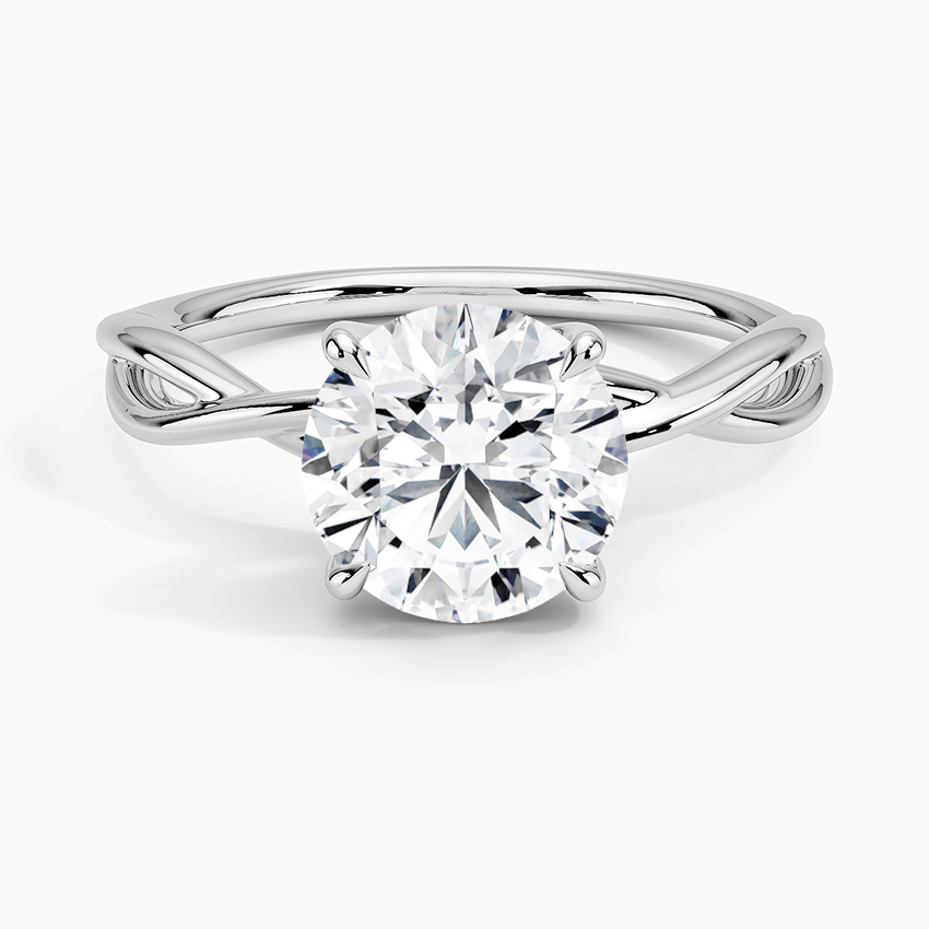 Alya Twist Solitaire Engagement Ring