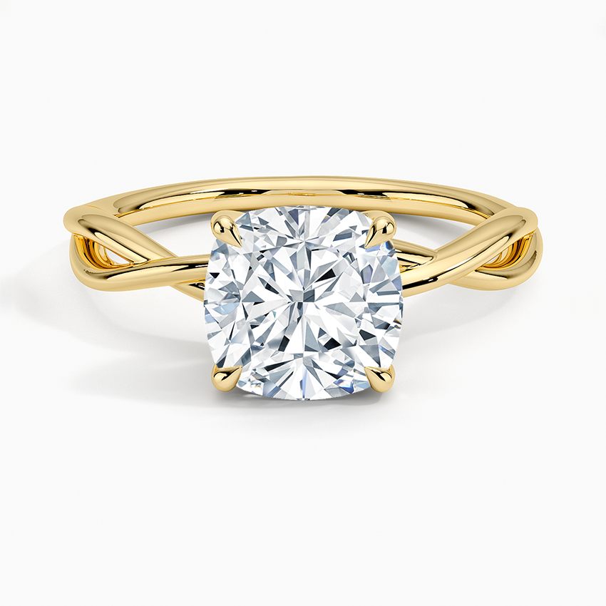 Alya Twist Solitaire Engagement Ring