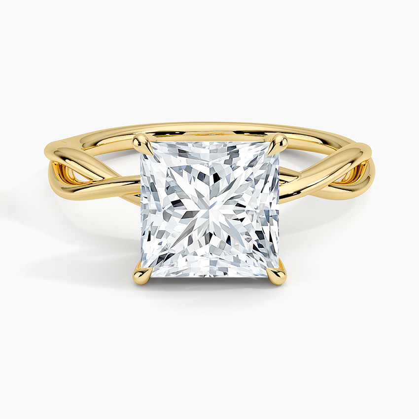 Alya Twist Solitaire Engagement Ring