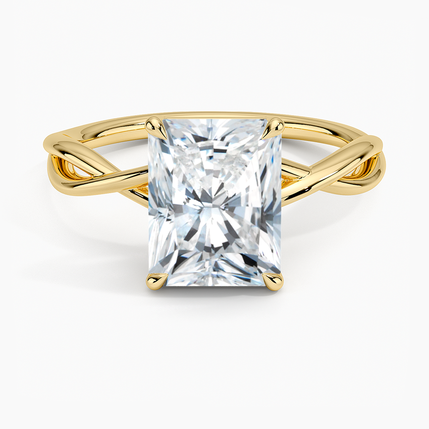 Alya Twist Solitaire Engagement Ring