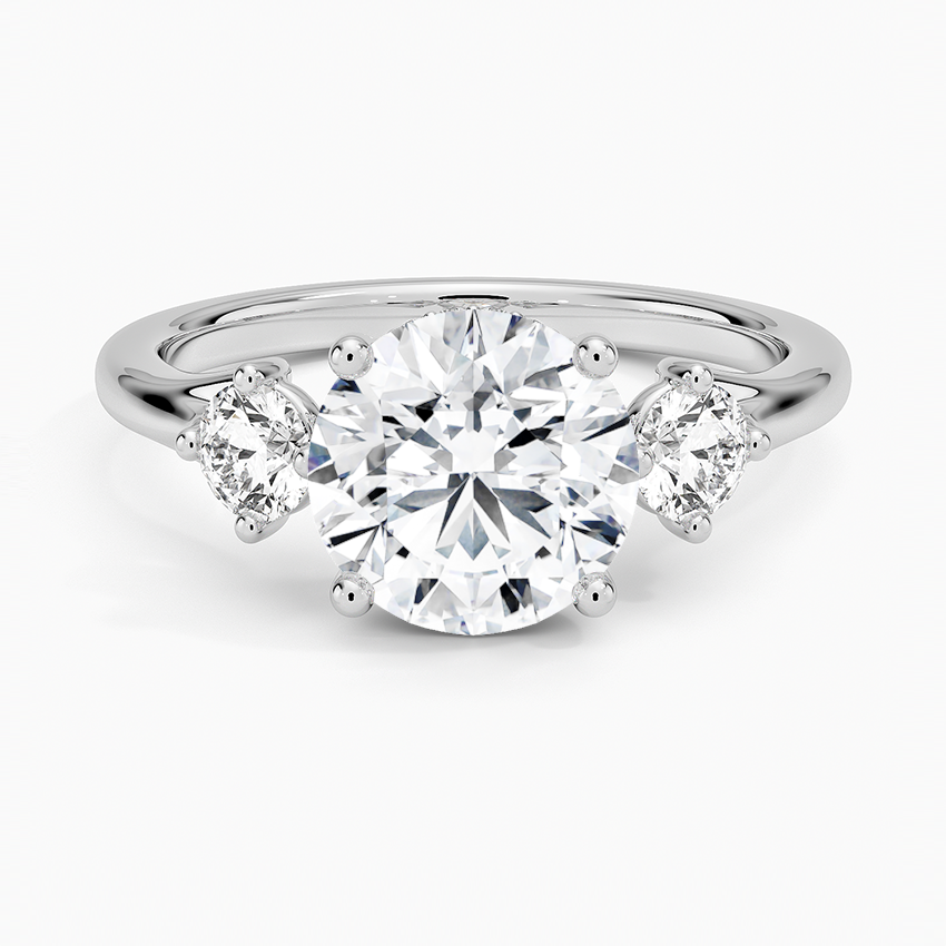 Luxe Floating Three Stone Diamond Engagement Ring