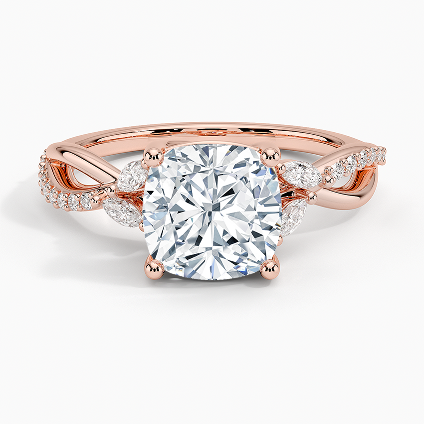 Petite Twisted Willow Diamond Engagement Ring