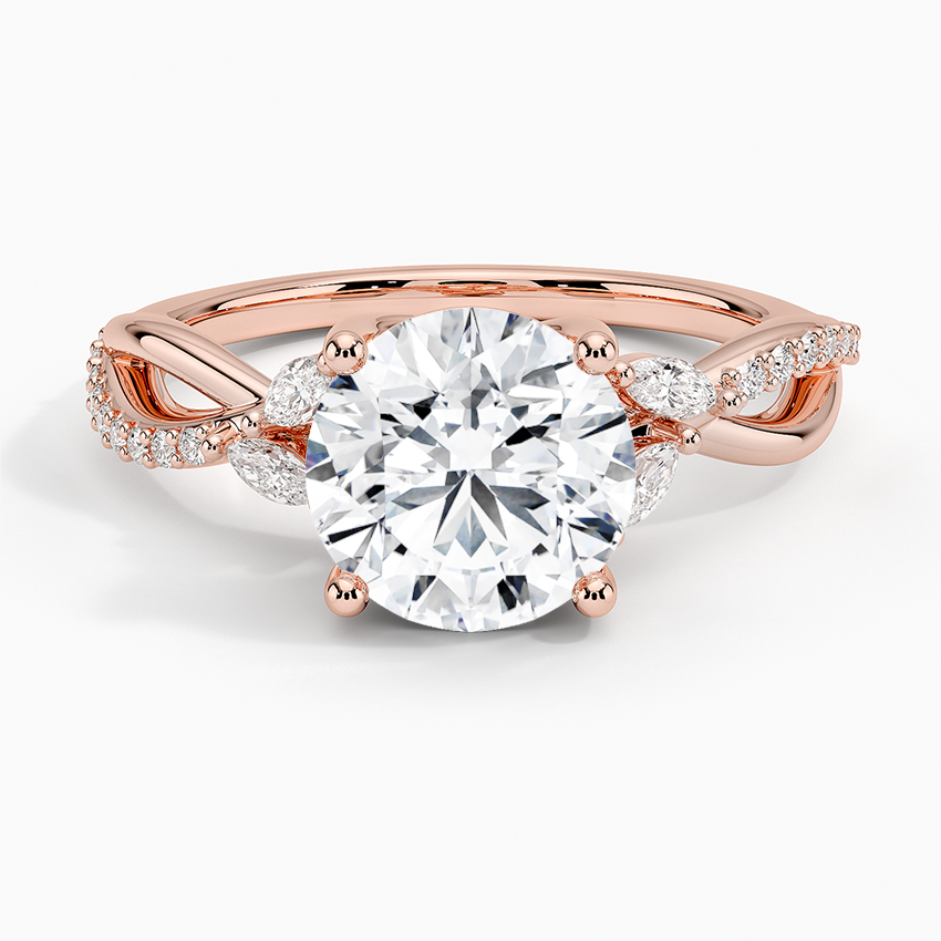 Petite Twisted Willow Diamond Engagement Ring