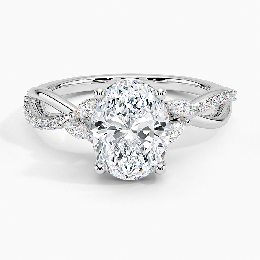 Petite Twisted Willow Diamond Engagement Ring