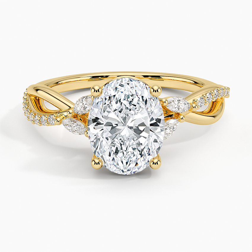 Petite Twisted Willow Diamond Engagement Ring