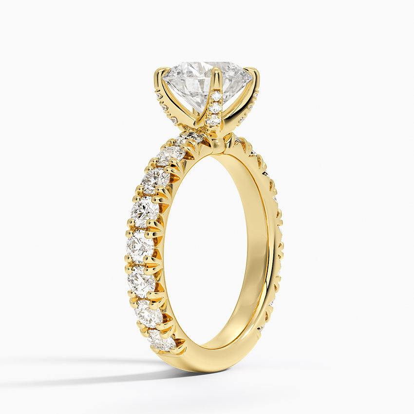 Ellora Three-Quarter Coverage Diamond Engagement Ring