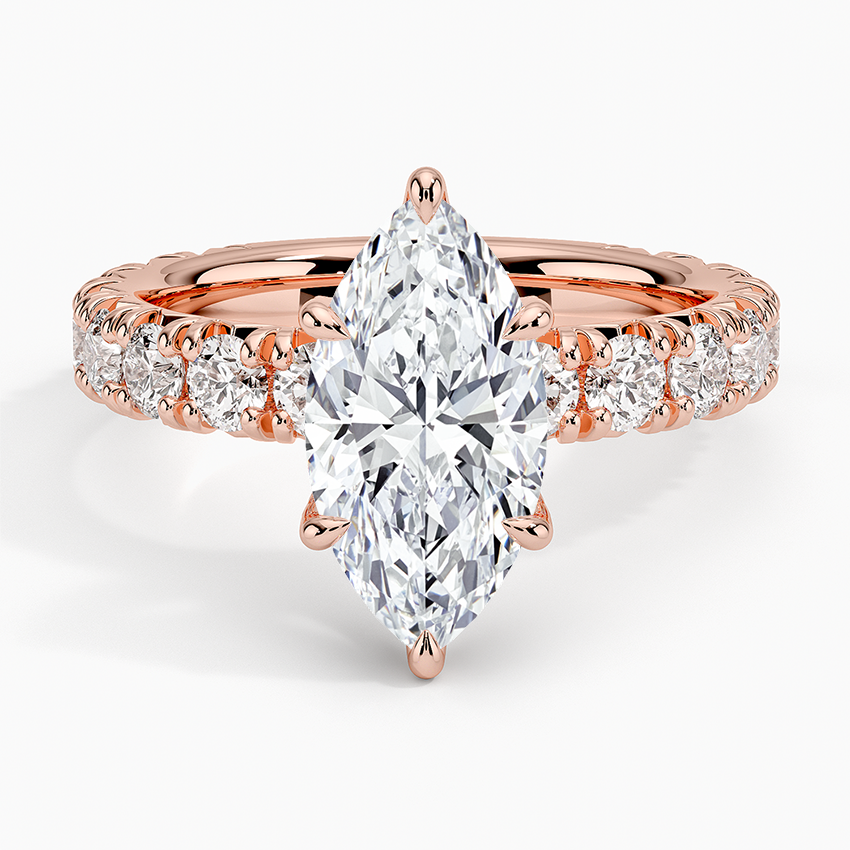 Ellora Three-Quarter Coverage Diamond Engagement Ring