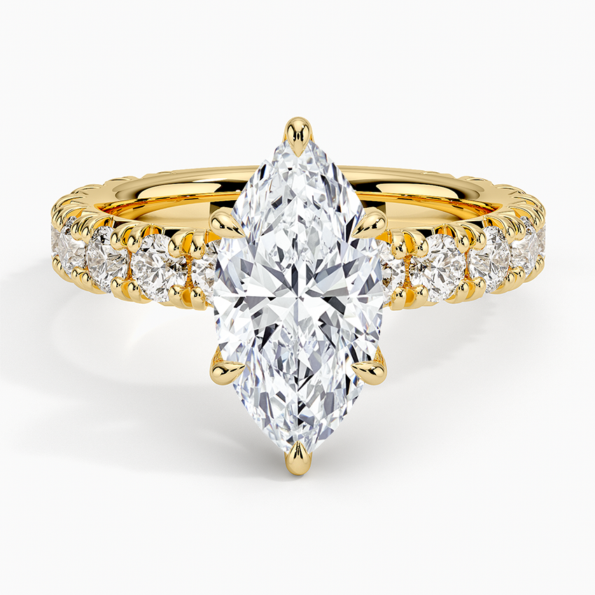 Ellora Three-Quarter Coverage Diamond Engagement Ring