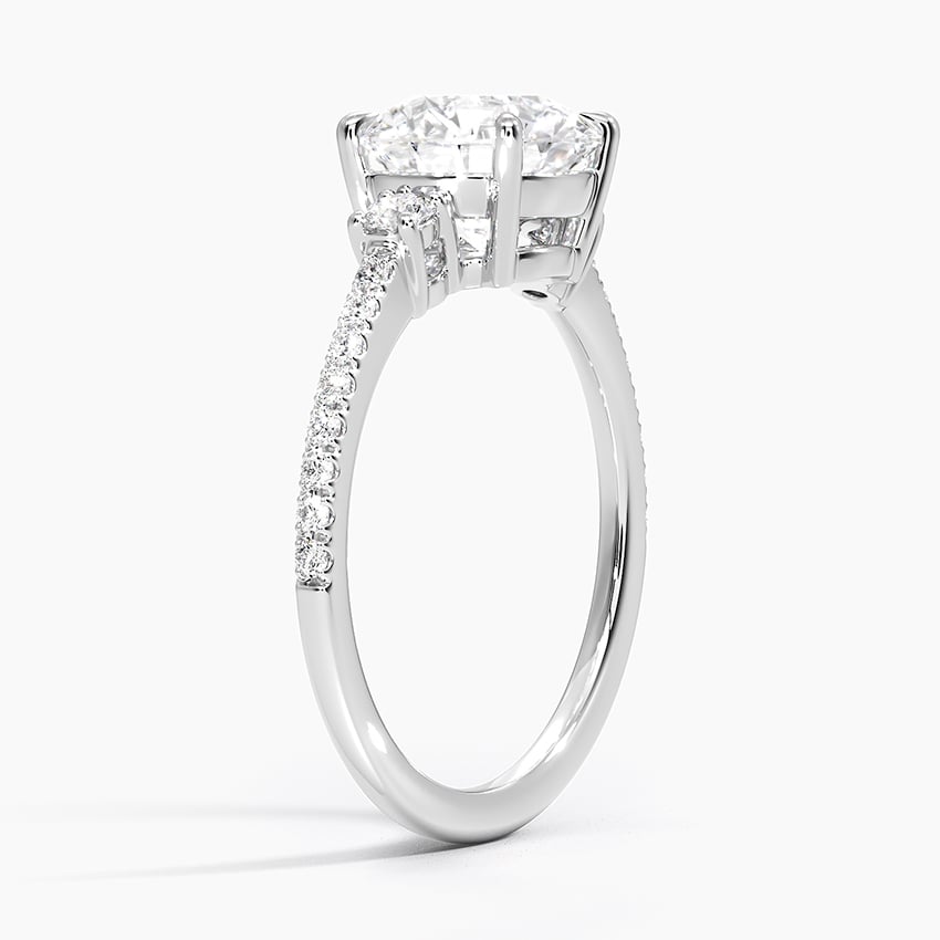 Lyra Three Stone Diamond Engagement Ring