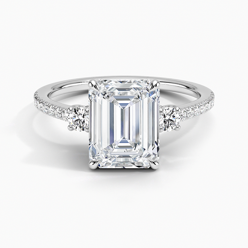 Lyra Three Stone Diamond Engagement Ring