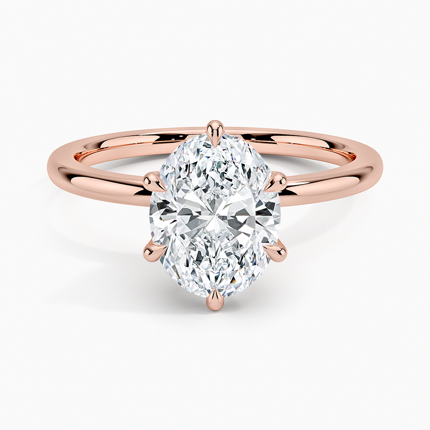 Petal Six Prong Diamond Engagement Ring