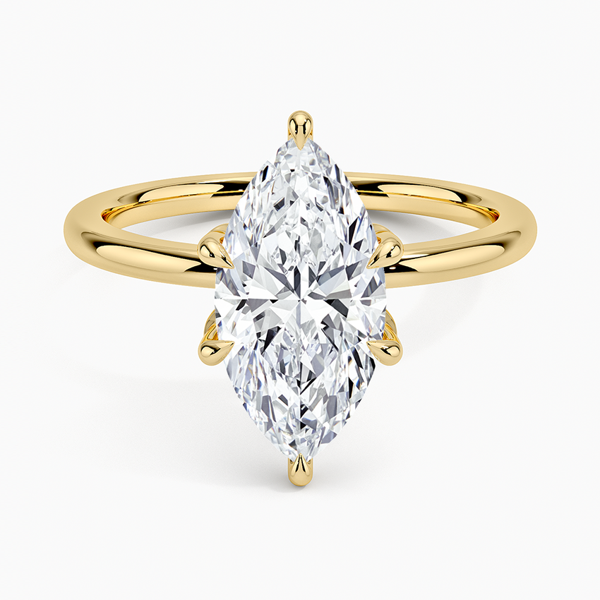 Petal Six Prong Diamond Engagement Ring