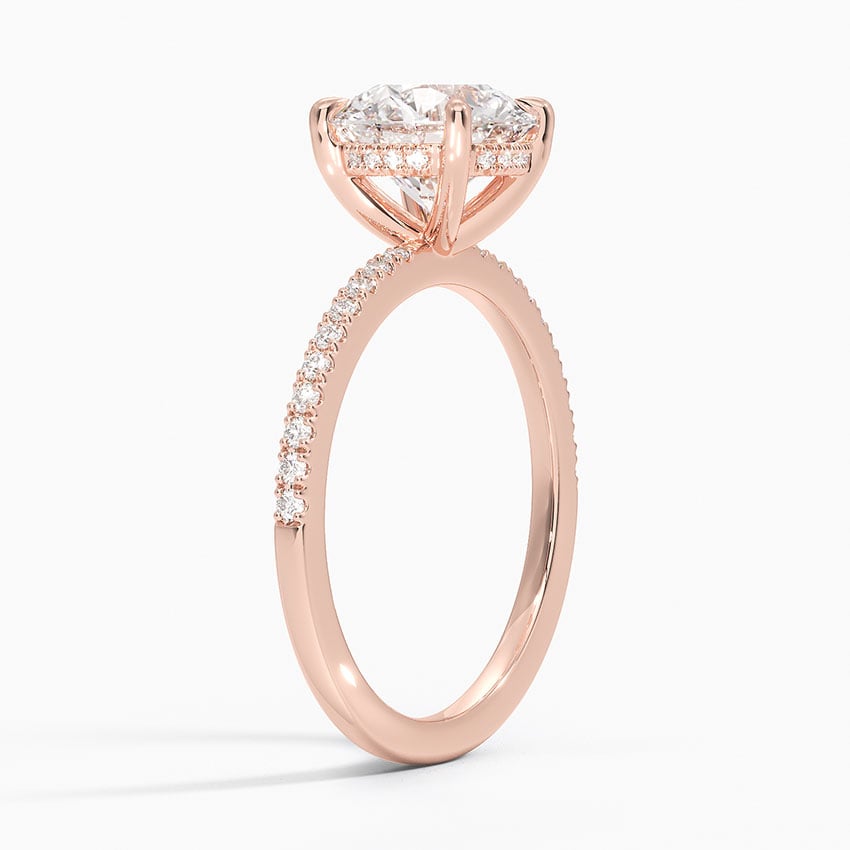 Perfect Fit Half-Coverage Hidden Halo Diamond Engagement Ring