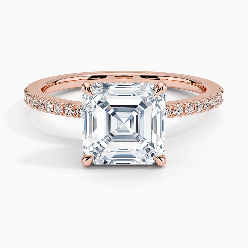 Perfect Fit Half-Coverage Hidden Halo Diamond Engagement Ring