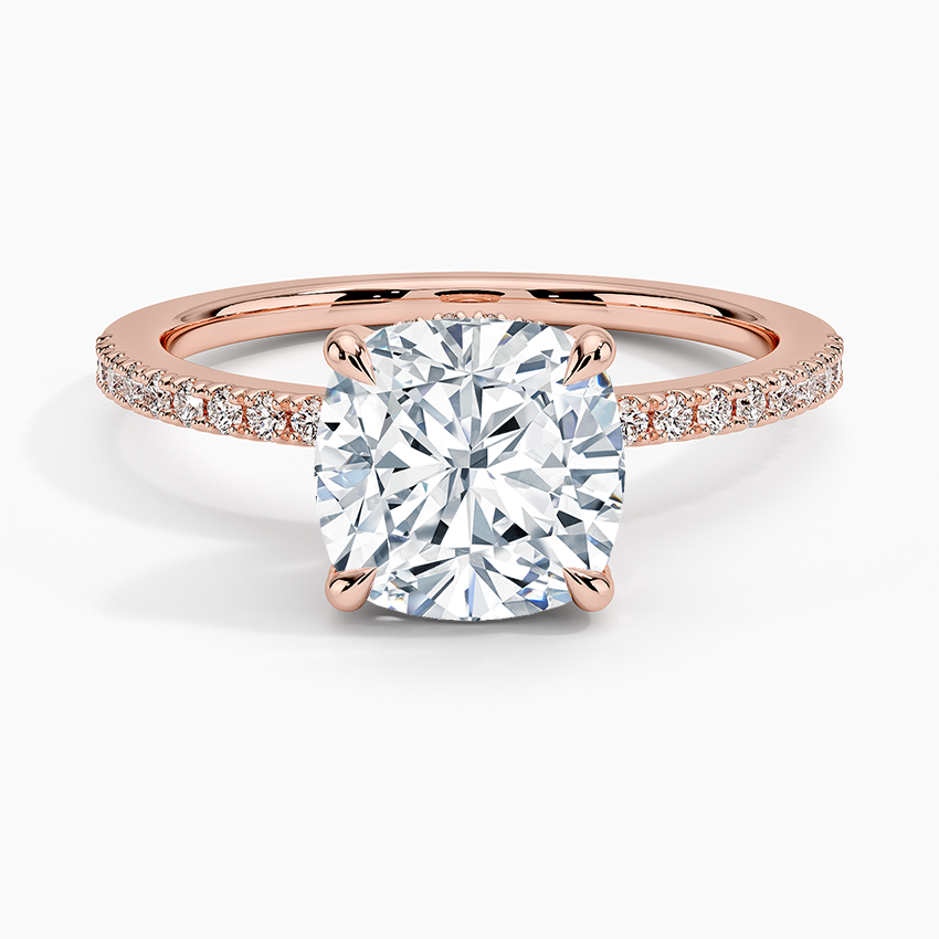 Perfect Fit Half-Coverage Hidden Halo Diamond Engagement Ring