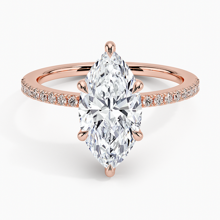 Perfect Fit Half-Coverage Hidden Halo Diamond Engagement Ring