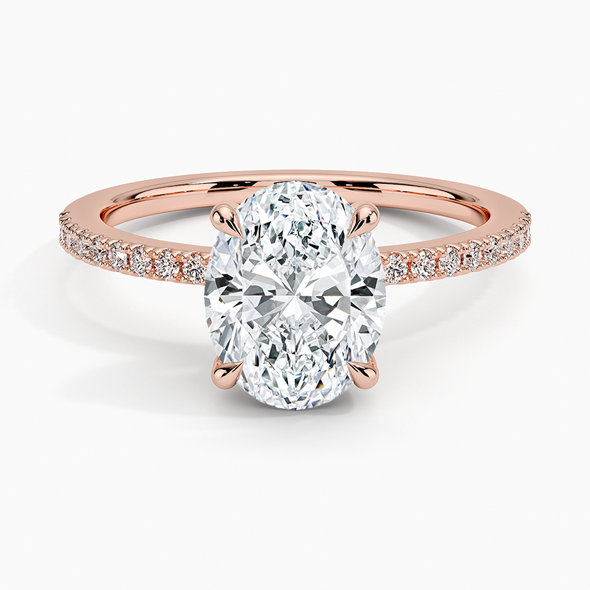 Perfect Fit Half-Coverage Hidden Halo Diamond Engagement Ring