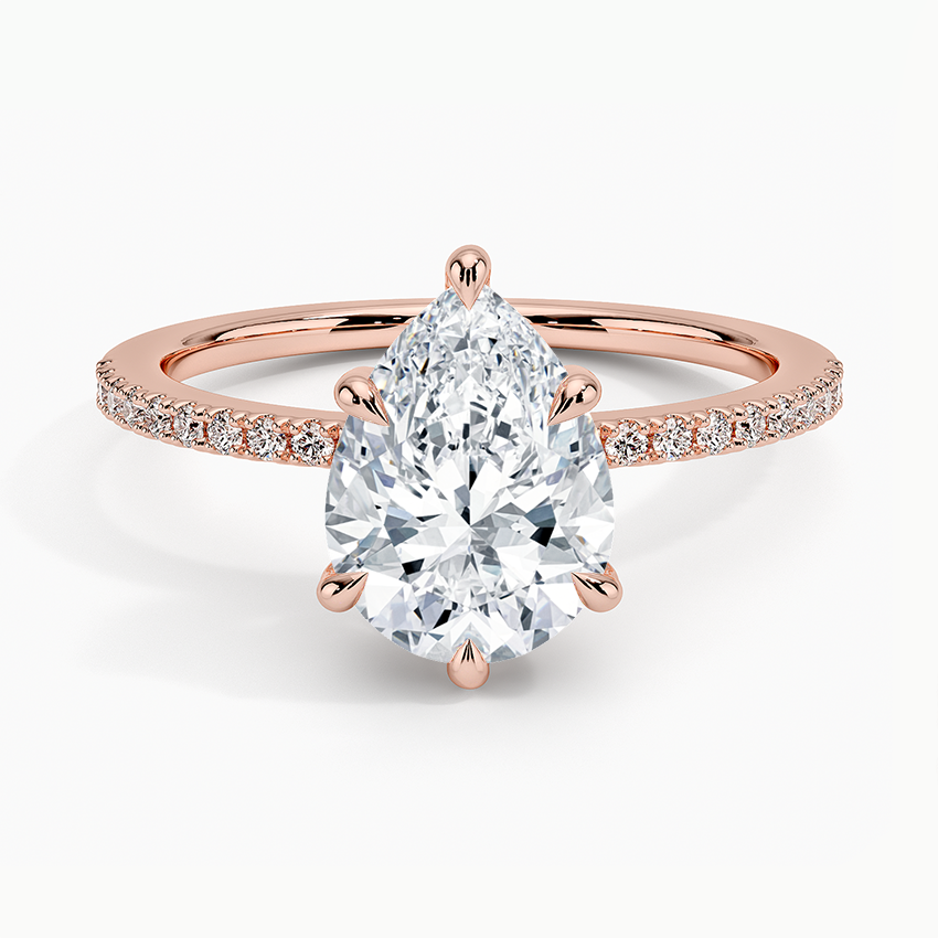 Perfect Fit Half-Coverage Hidden Halo Diamond Engagement Ring