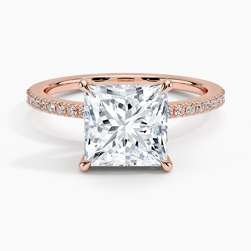 Perfect Fit Half-Coverage Hidden Halo Diamond Engagement Ring