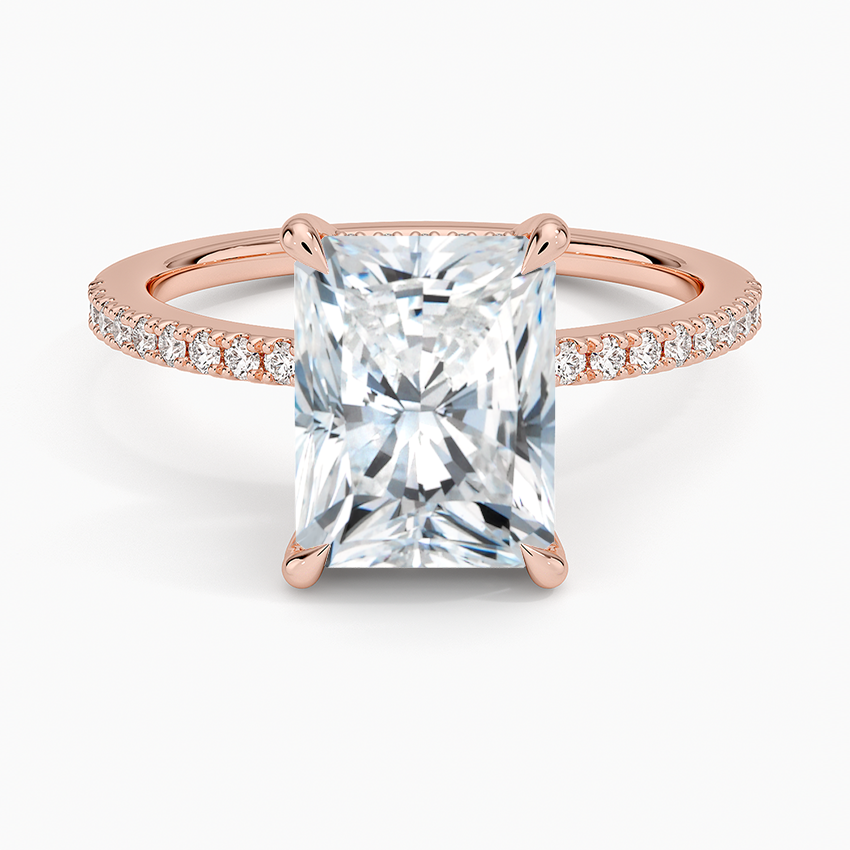 Perfect Fit Half-Coverage Hidden Halo Diamond Engagement Ring