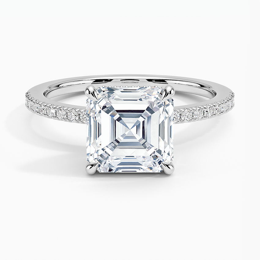 Perfect Fit Half-Coverage Hidden Halo Diamond Engagement Ring