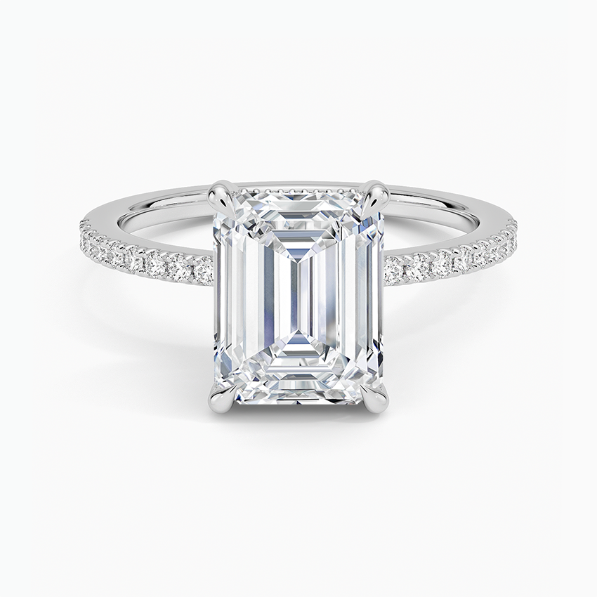 Perfect Fit Half-Coverage Hidden Halo Diamond Engagement Ring