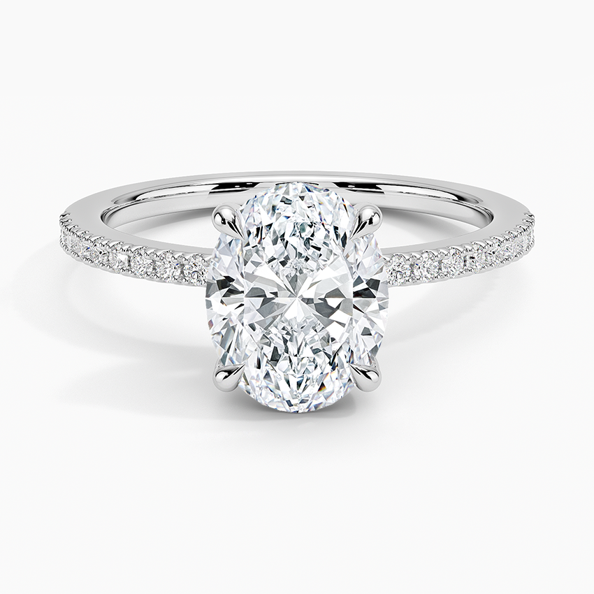 Perfect Fit Half-Coverage Hidden Halo Diamond Engagement Ring