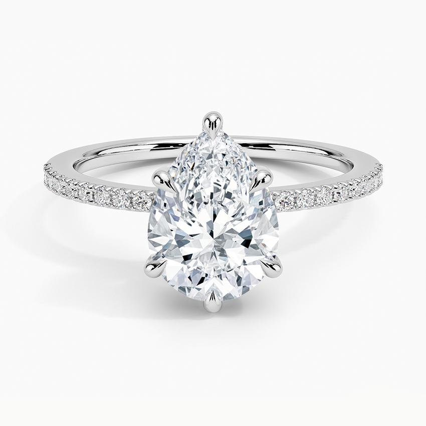 Perfect Fit Half-Coverage Hidden Halo Diamond Engagement Ring