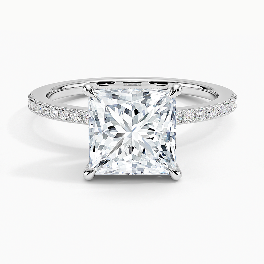 Perfect Fit Half-Coverage Hidden Halo Diamond Engagement Ring