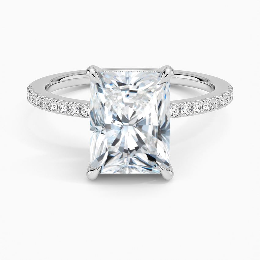 Perfect Fit Half-Coverage Hidden Halo Diamond Engagement Ring