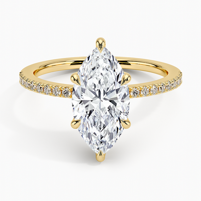 Perfect Fit Half-Coverage Hidden Halo Diamond Engagement Ring