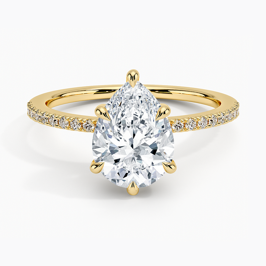 Perfect Fit Half-Coverage Hidden Halo Diamond Engagement Ring