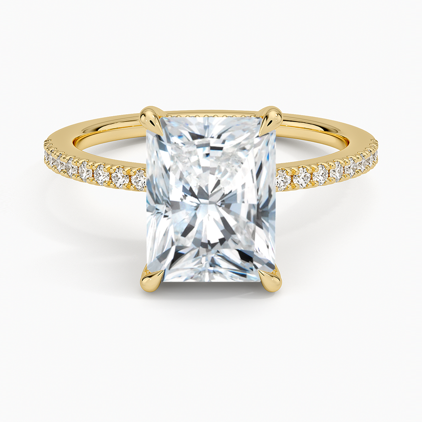 Perfect Fit Half-Coverage Hidden Halo Diamond Engagement Ring