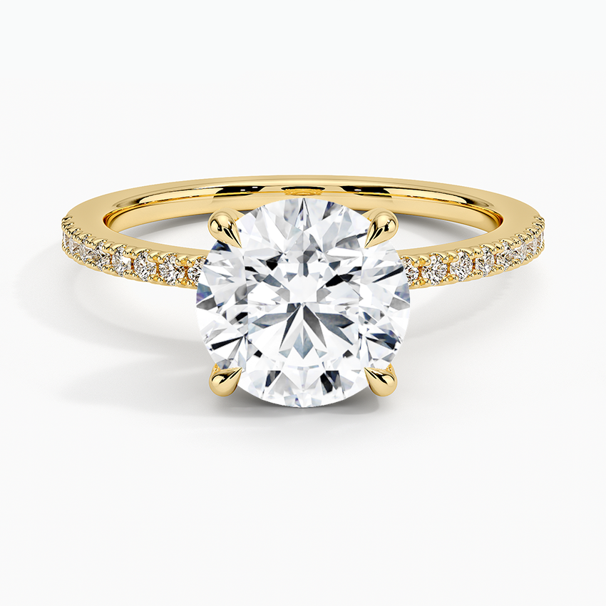 Perfect Fit Half-Coverage Hidden Halo Diamond Engagement Ring